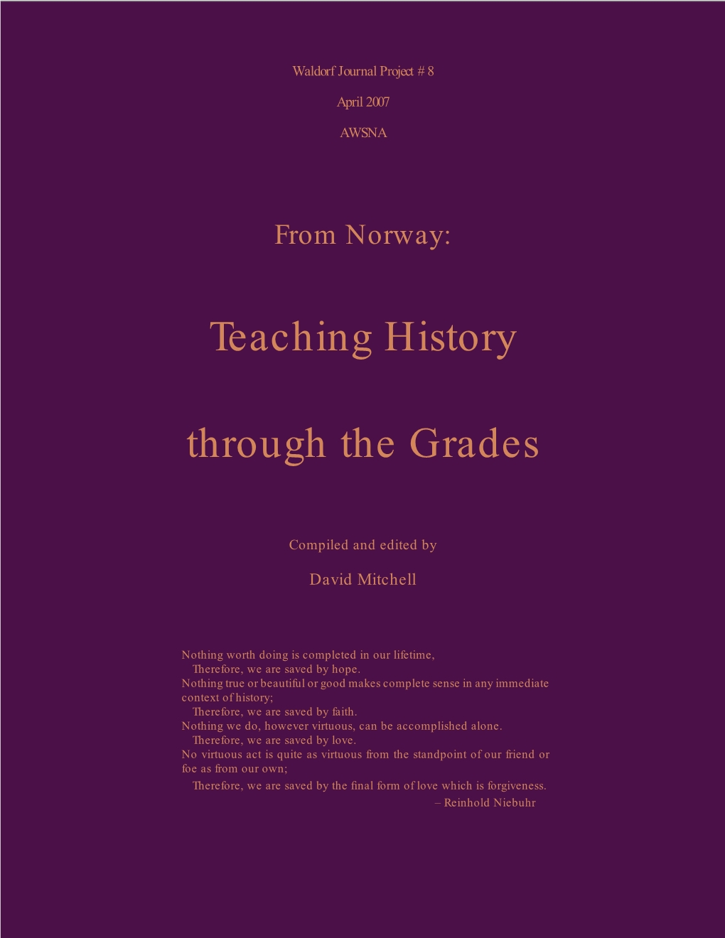 Teaching History Through the Grades
