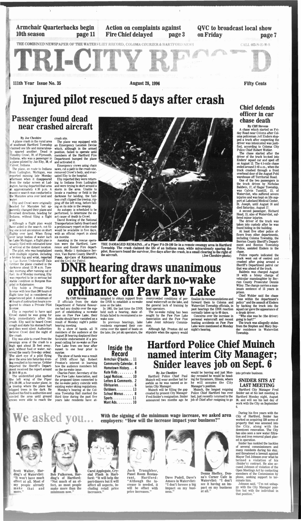 Injured Pilot Rescued 5 Days After Crash DNR Hearing Draws