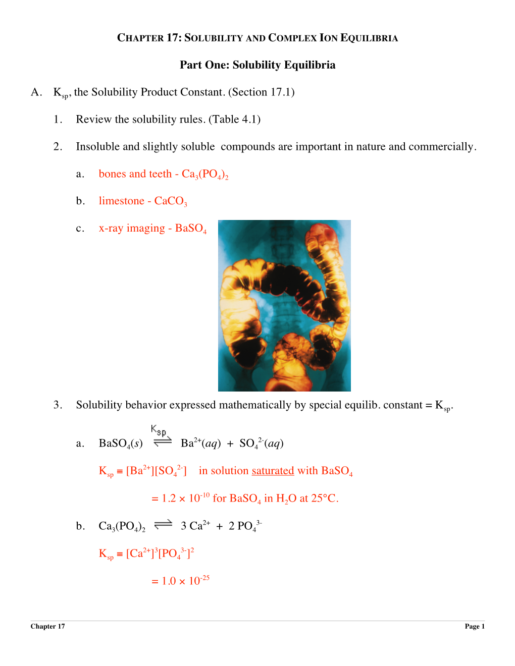 (Section 17.1) 1. Review the Solubility Rules. (Table 4