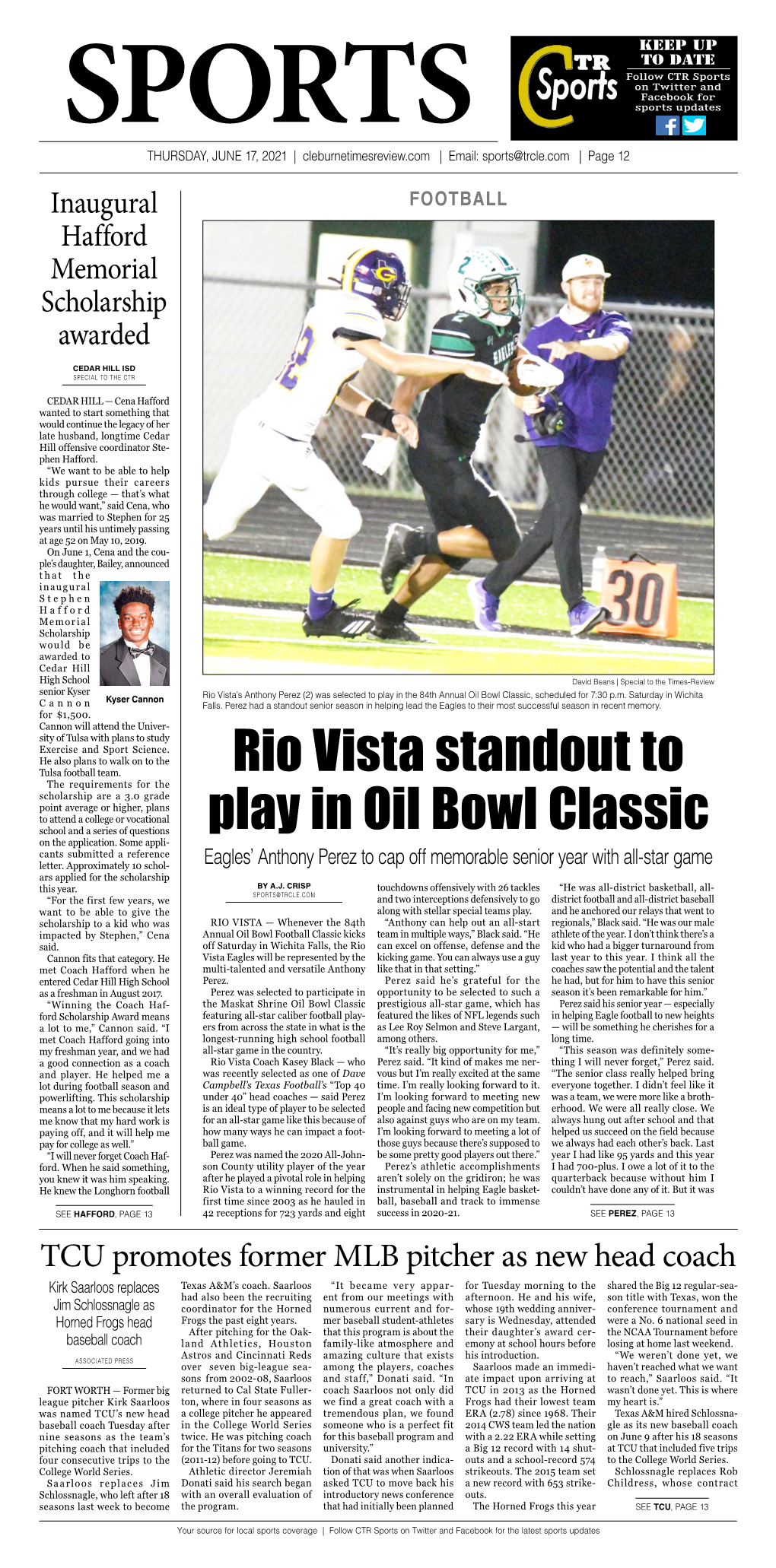 Rio Vista Standout to Play in Oil Bowl Classic