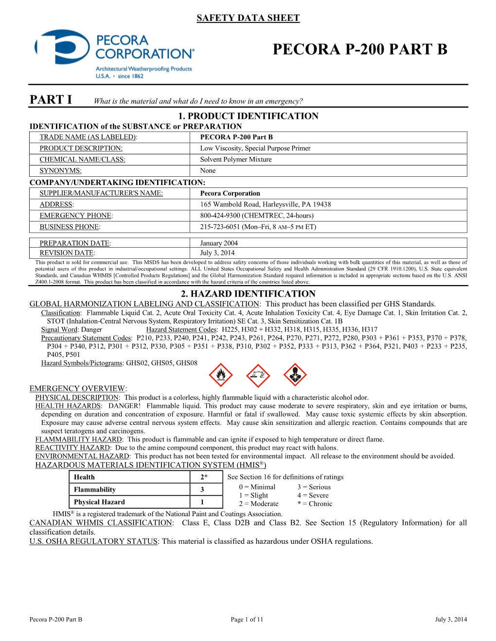 Material Safety Data Sheet Is Presented in Good Faith Based on Data Believed to Be Accurate As of the Date This Material Safety Data Sheet Was Prepared