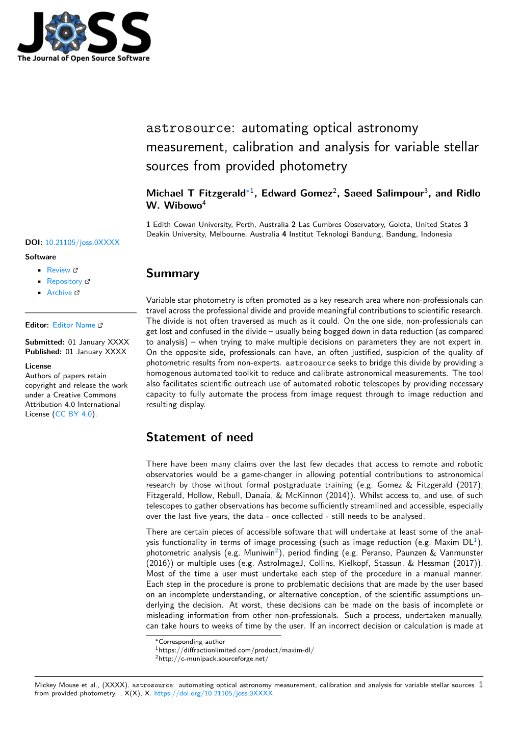 Astrosource: Automating Optical Astronomy Measurement, Calibration and Analysis for Variable Stellar Sources from Provided Photometry