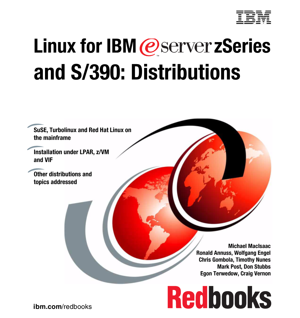 Linux for IBM Zseries and S/390: Distributions