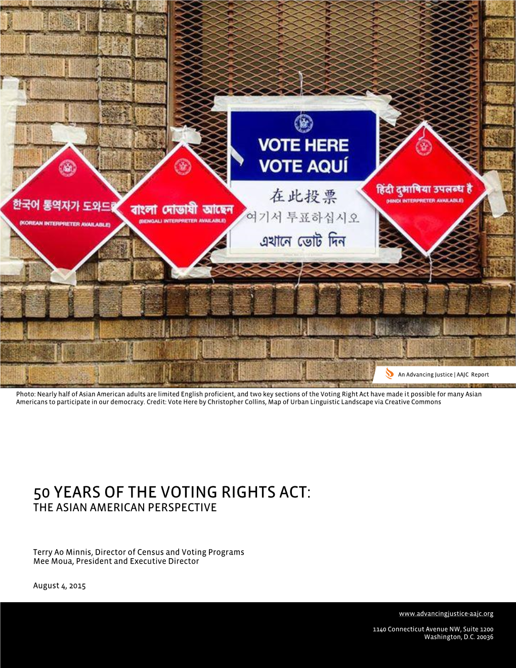 50 Years of the Voting Rights Act: the Asian American Perspective