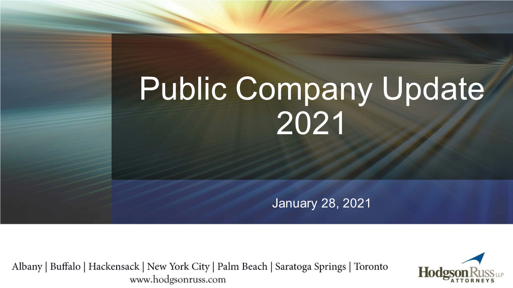 Public Company Update 2021