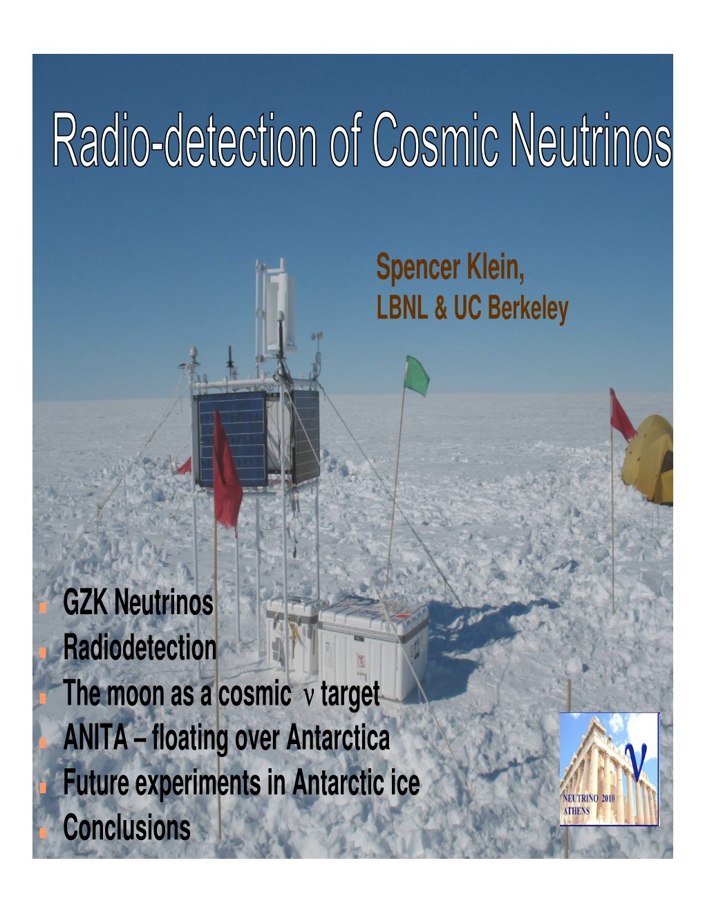 Spencer Klein, GZK Neutrinos Radiodetection The