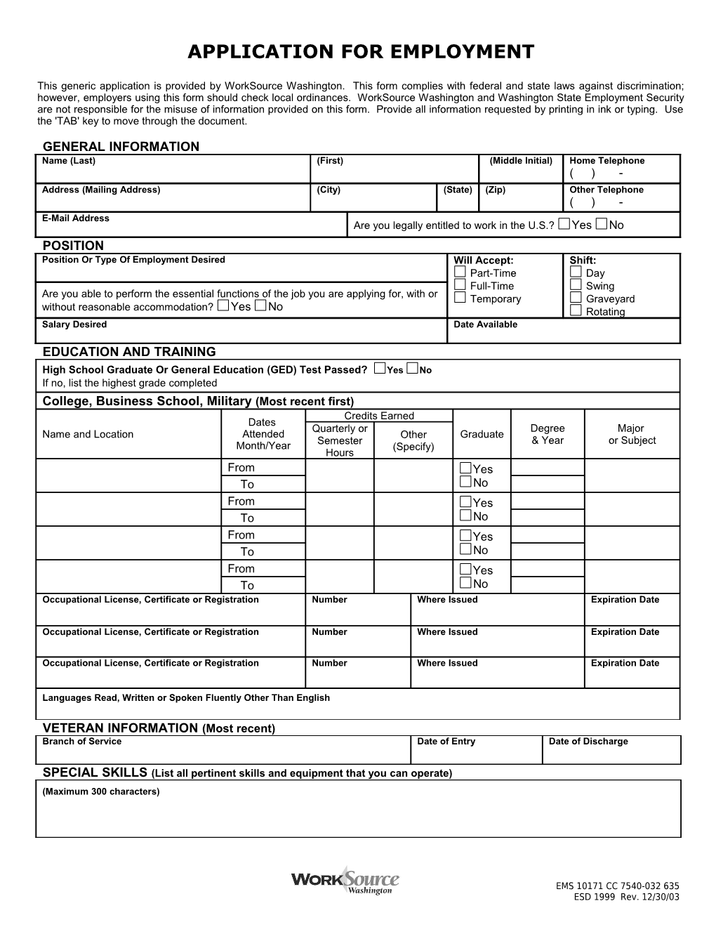 Application for Employment s18