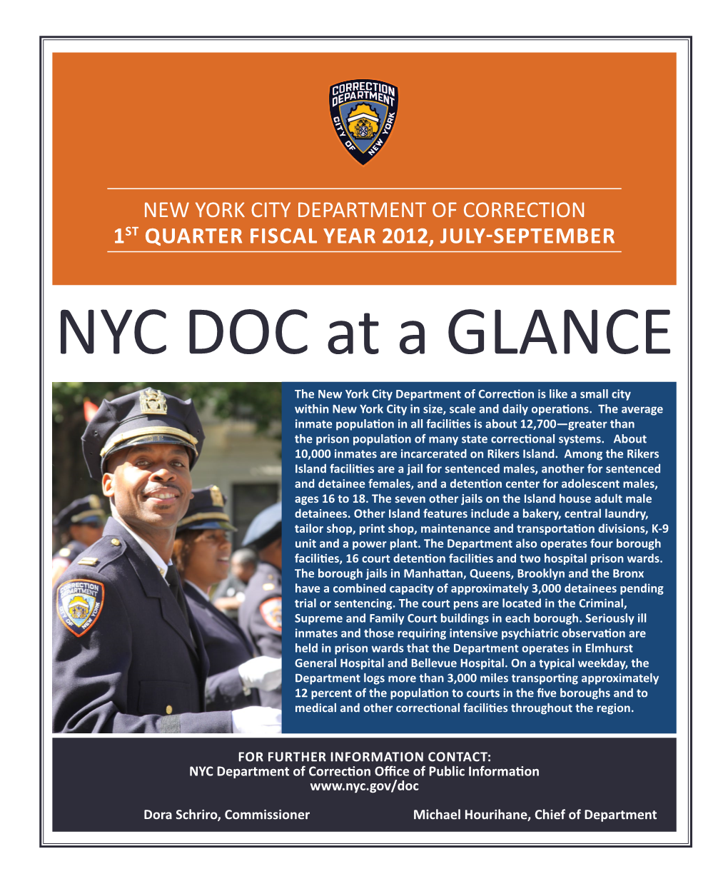NYC DOC at a GLANCE