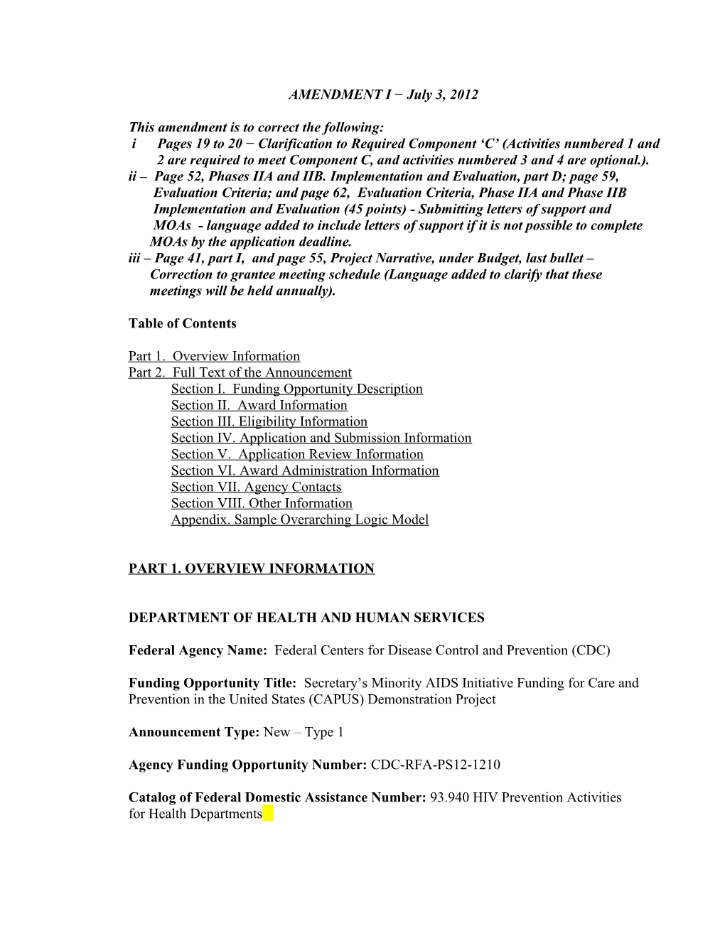 Submission Checklist to Accompany First Submission of Rfa/Pa Non-Research Announcement s1