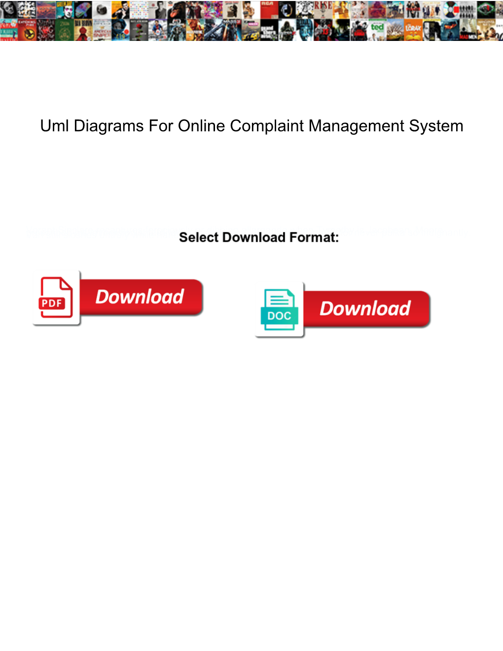 Uml Diagrams for Online Complaint Management System