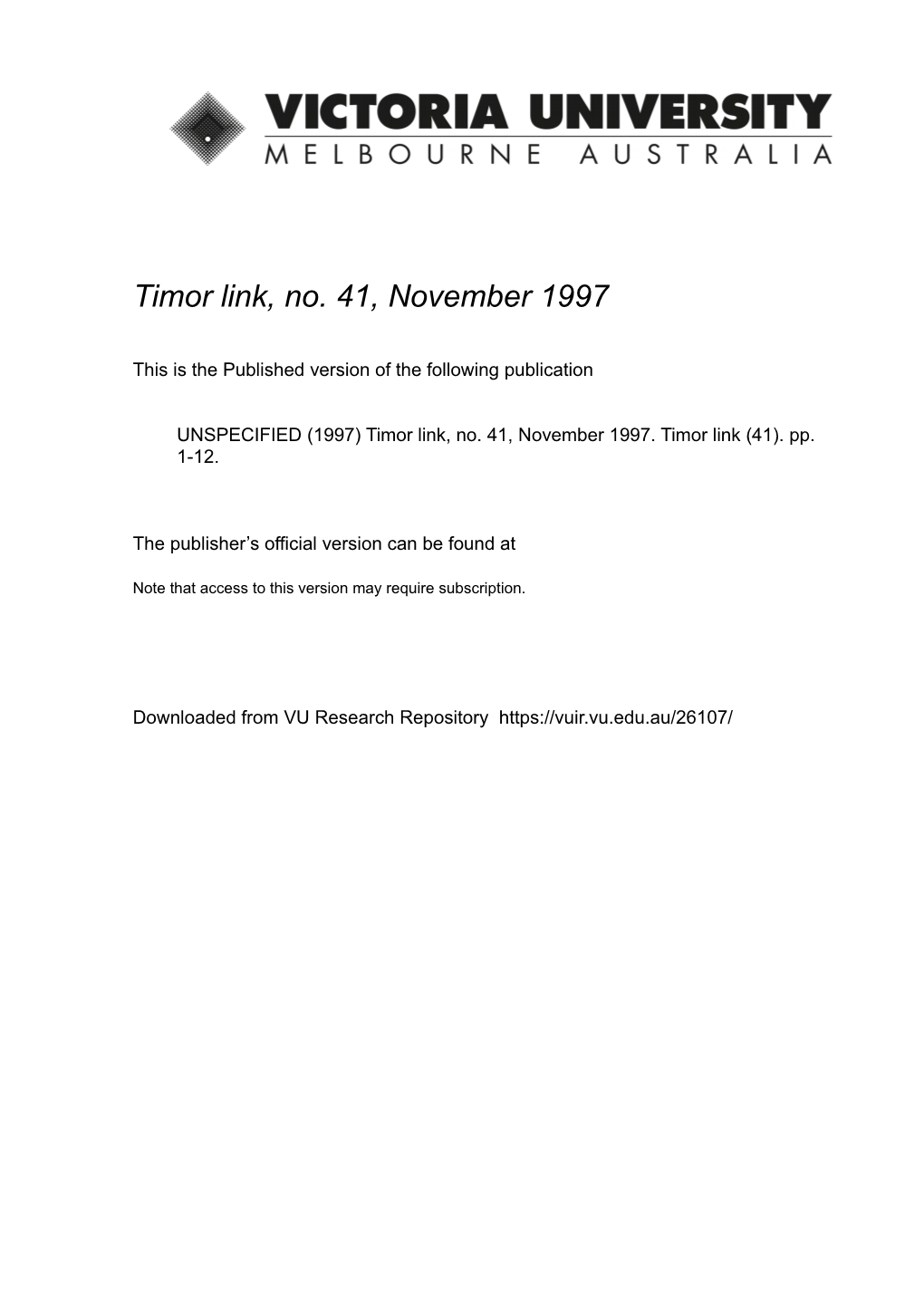 The European Union and East Timor