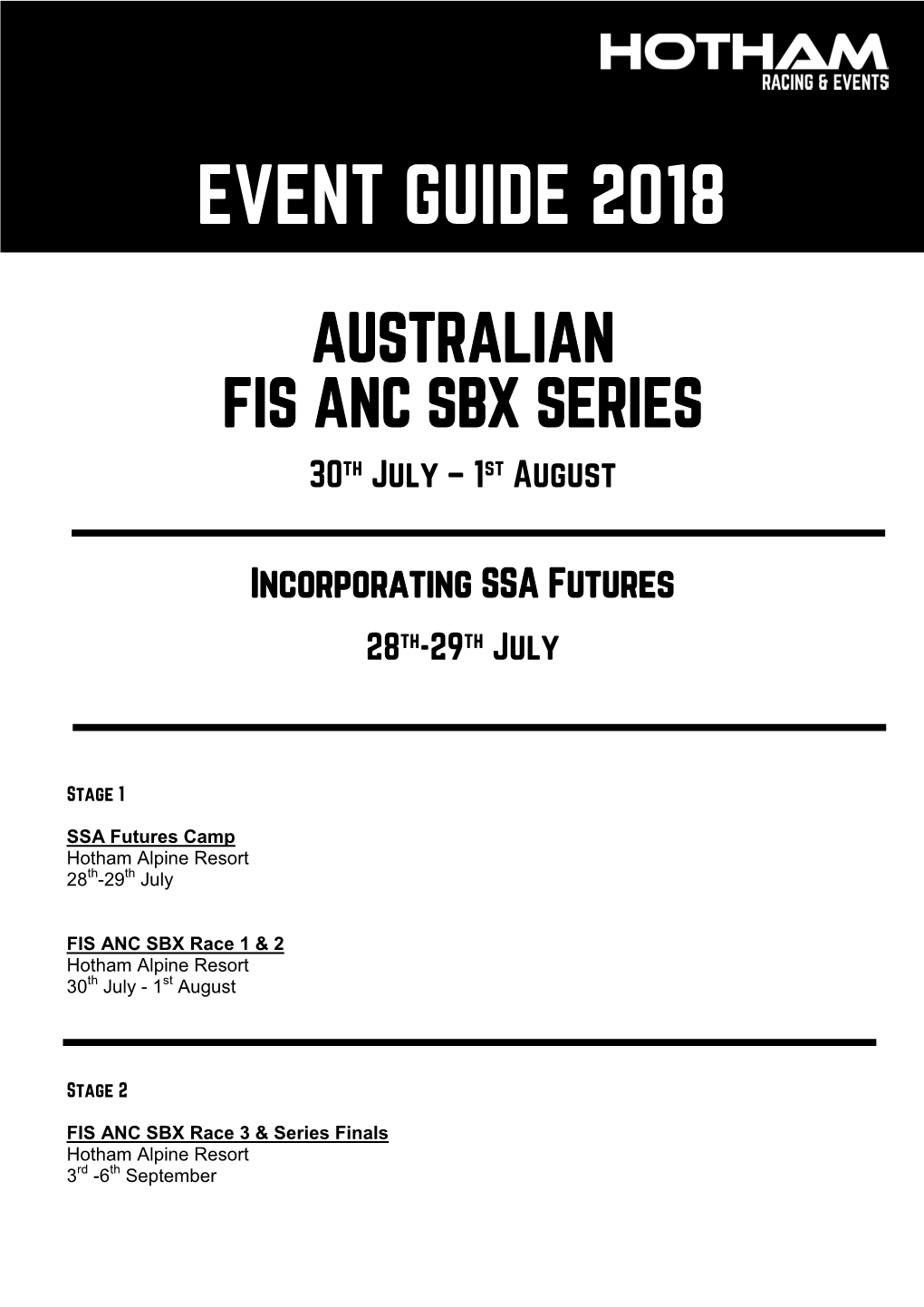 Event Guide 2018