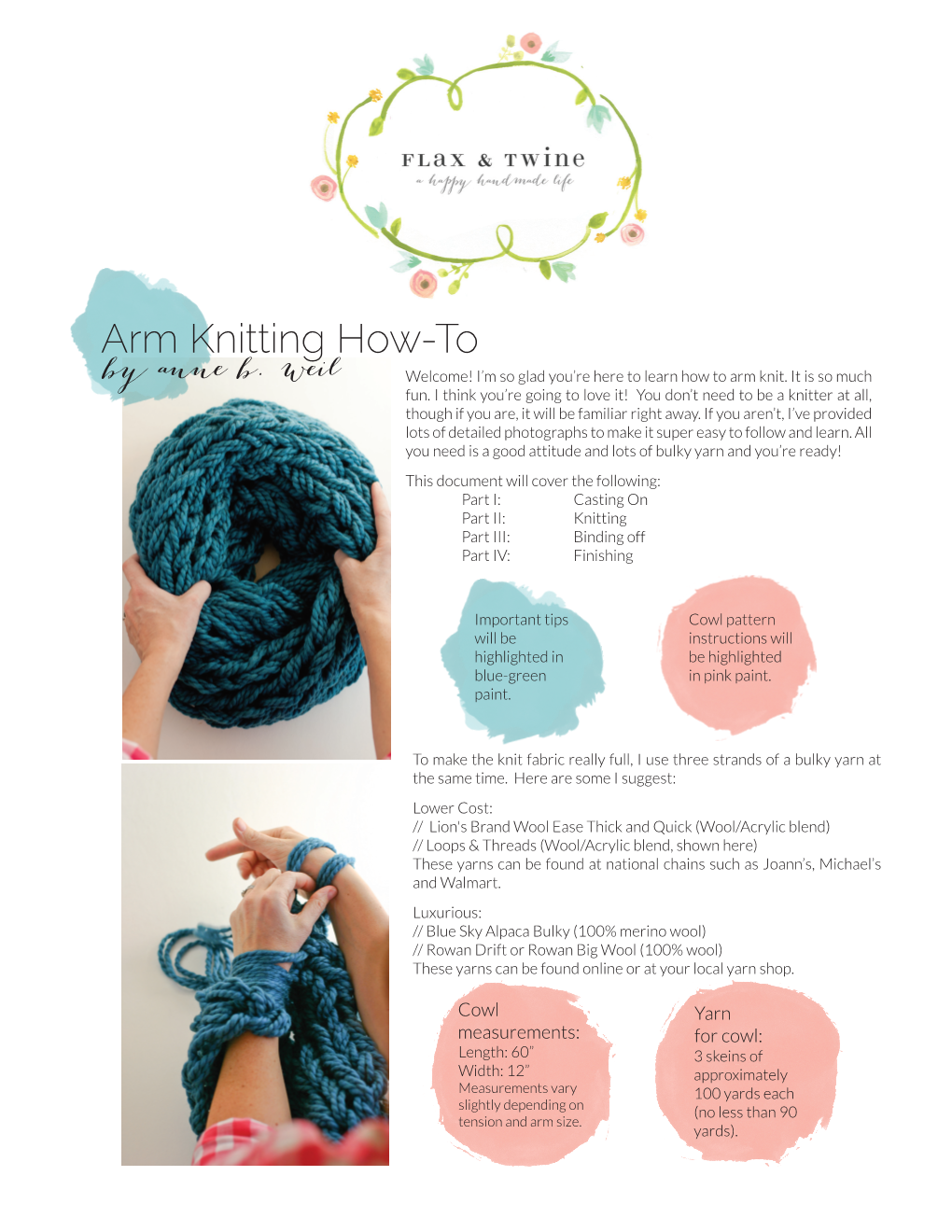 Arm Knitting How To