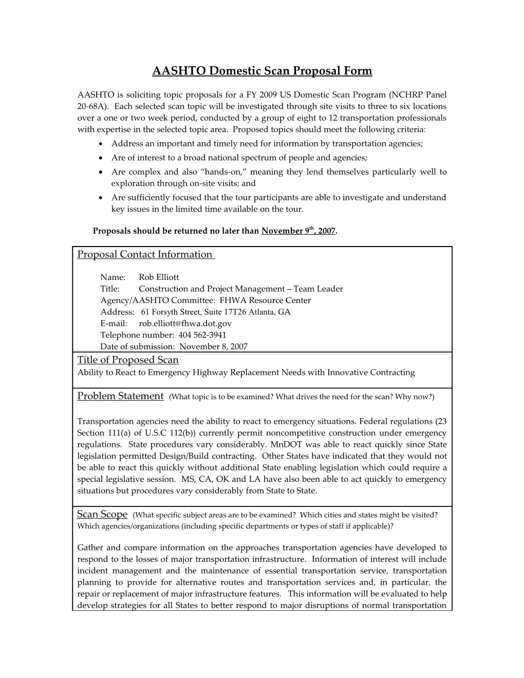 AASHTO Domestic Scan Proposal Form s1