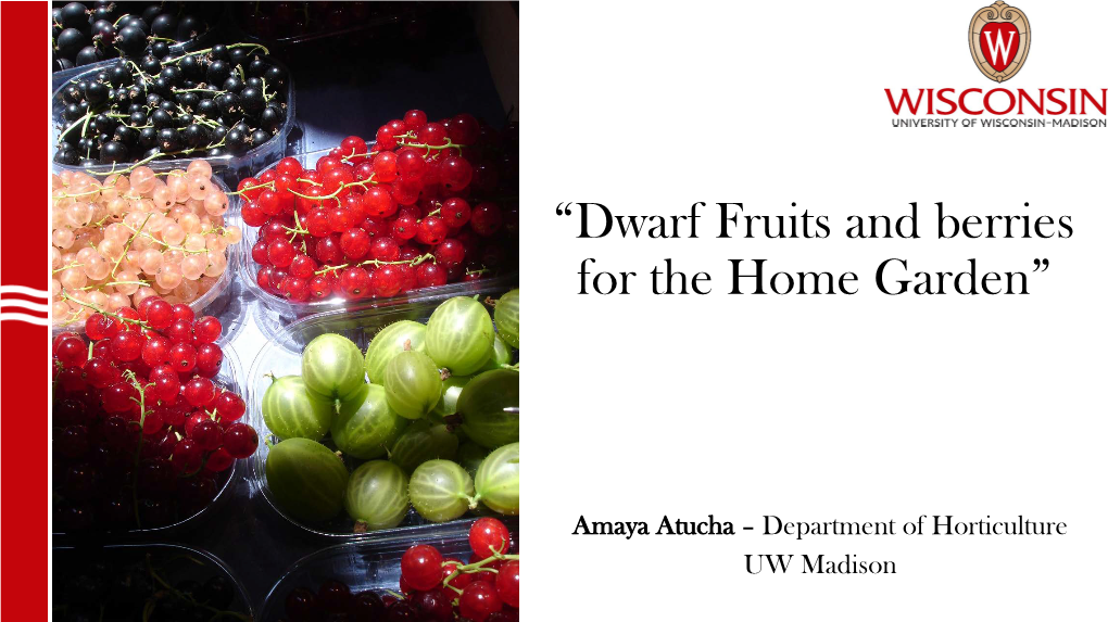 “Dwarf Fruits and Berries for the Home Garden”