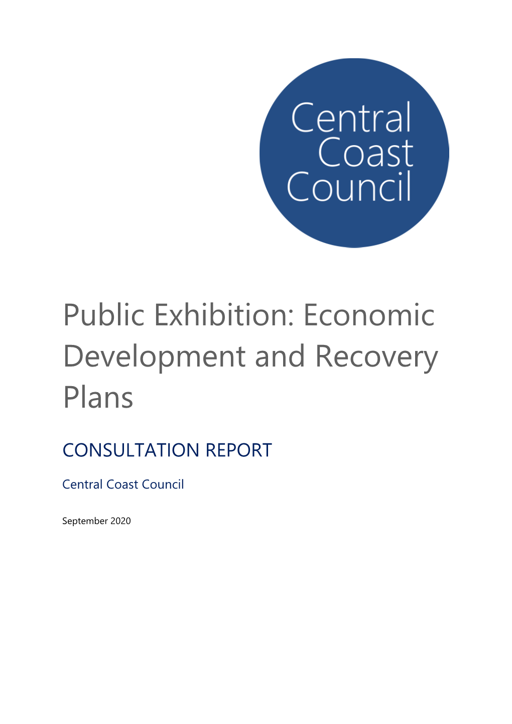 Economic Development and Recovery Plans