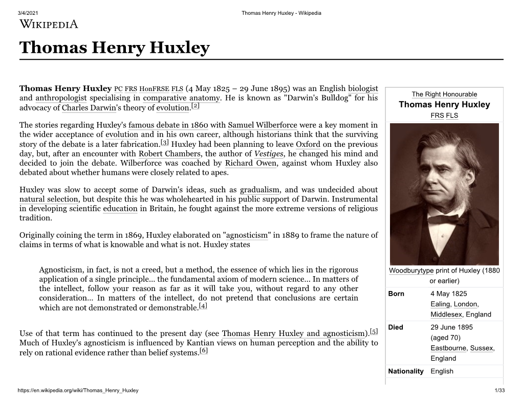 Thomas Henry Huxley - Wikipedia