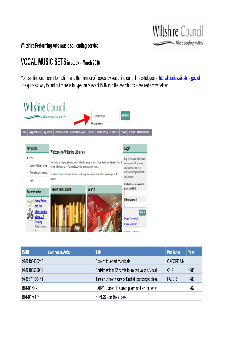 Vocal Score Sets