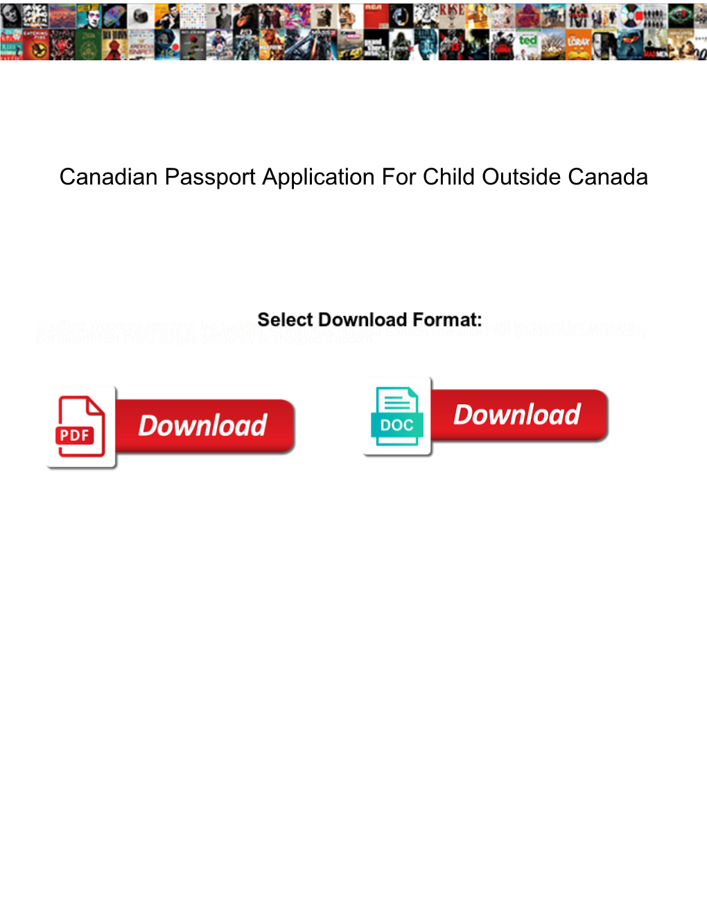 Canadian Passport Application for Child Outside Canada