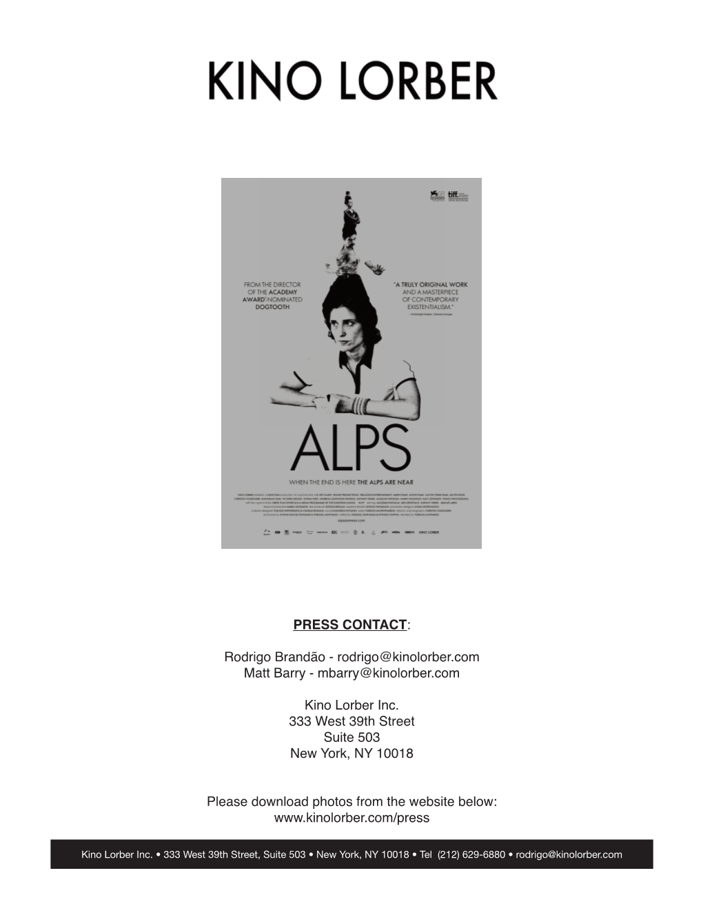 ALPS a Film by Yorgos Lanthimos