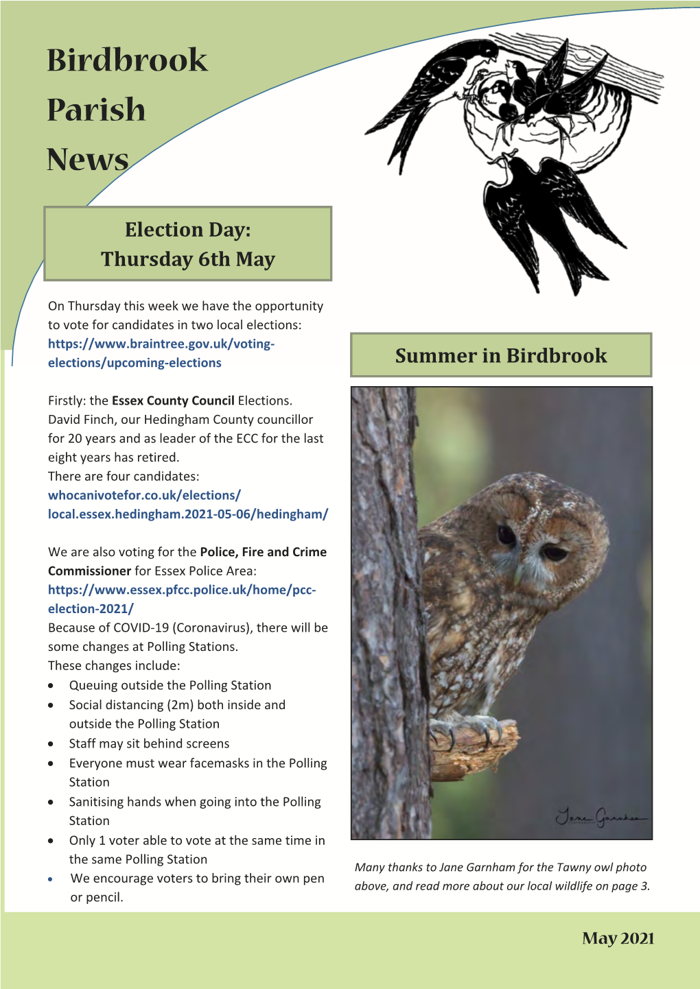 Birdbrook Parish News