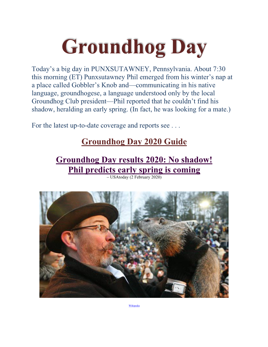 Groundhog Day