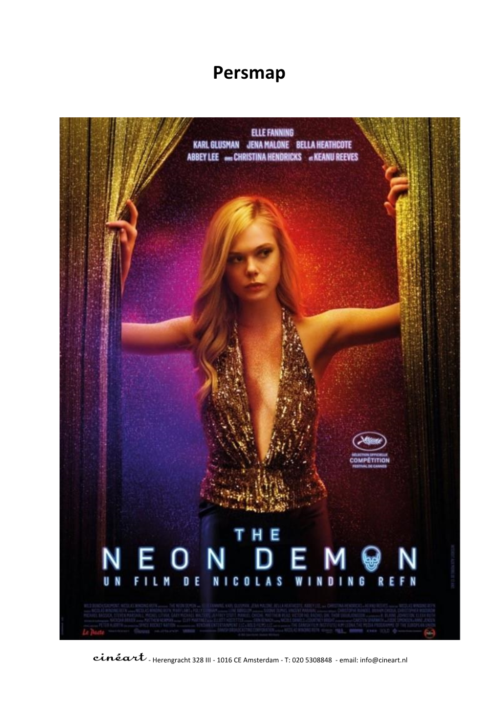 THE NEON DEMON Een Film Van Nicolas Winding Refn