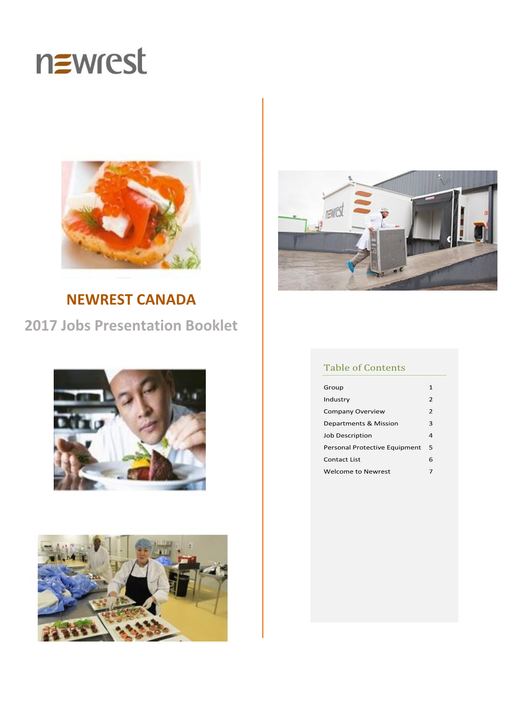 Newrest Canada Job Booklet