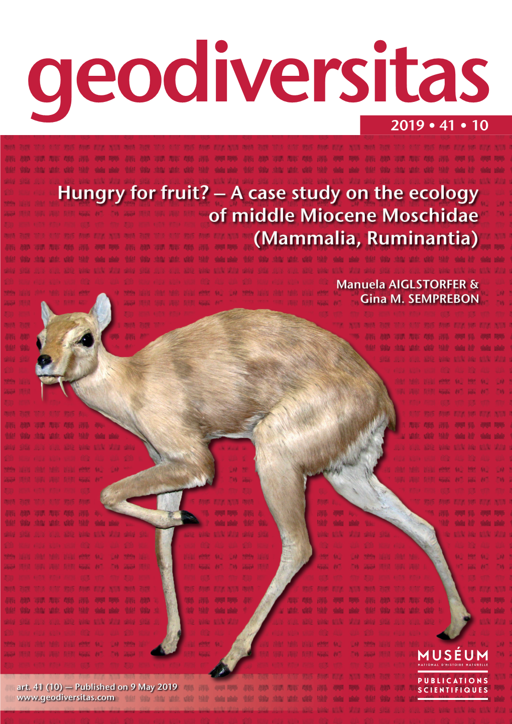 Hungry for Fruit? – a Case Study on the Ecology of Middle Miocene Moschidae (Mammalia, Ruminantia)