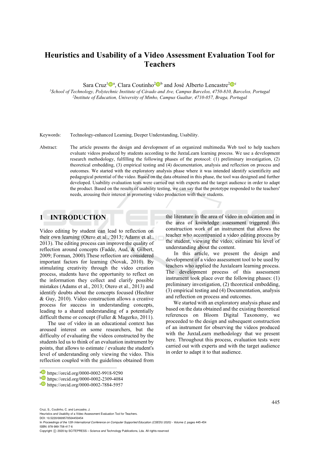 Heuristics and Usability of a Video Assessment Evaluation Tool for Teachers