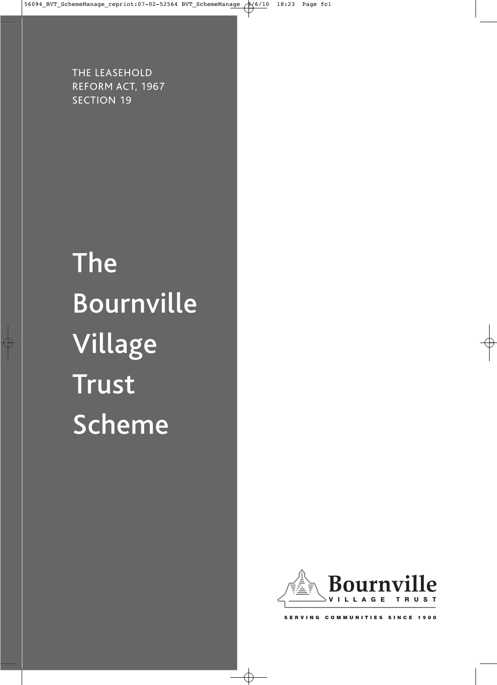 Bournville Estate Scheme of Management Guide