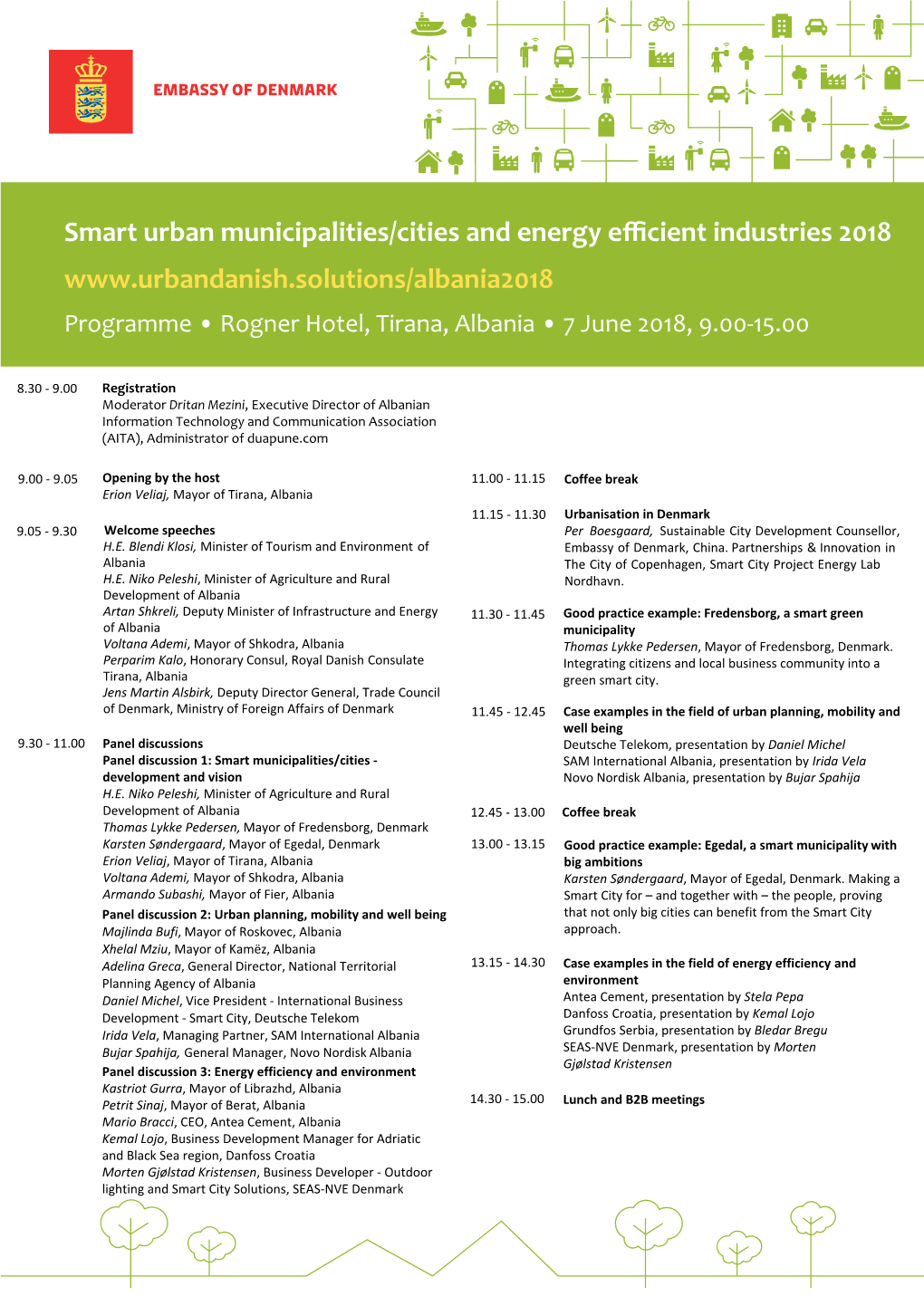 Smart Urban Municipalities/Cities and Energy Efficient Industries 2018