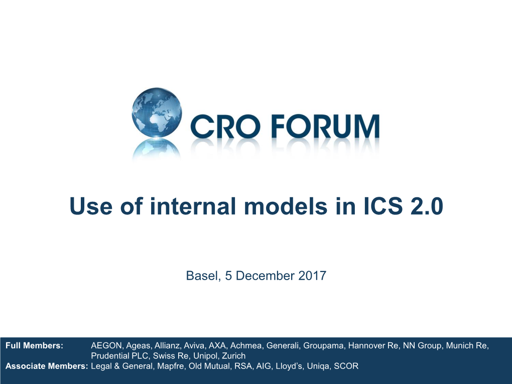 Use of Internal Models in ICS 2.0