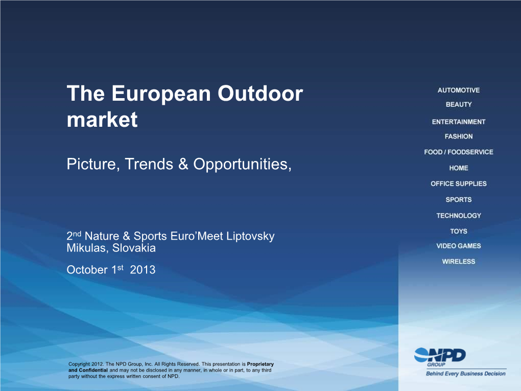 The European Outdoor Market