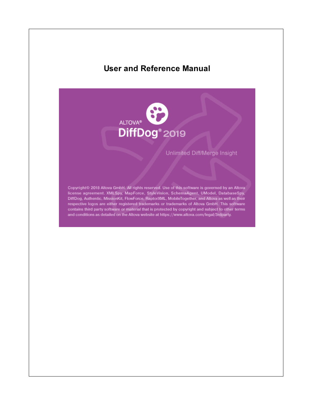 Altova Diffdog 2019 User & Reference Manual