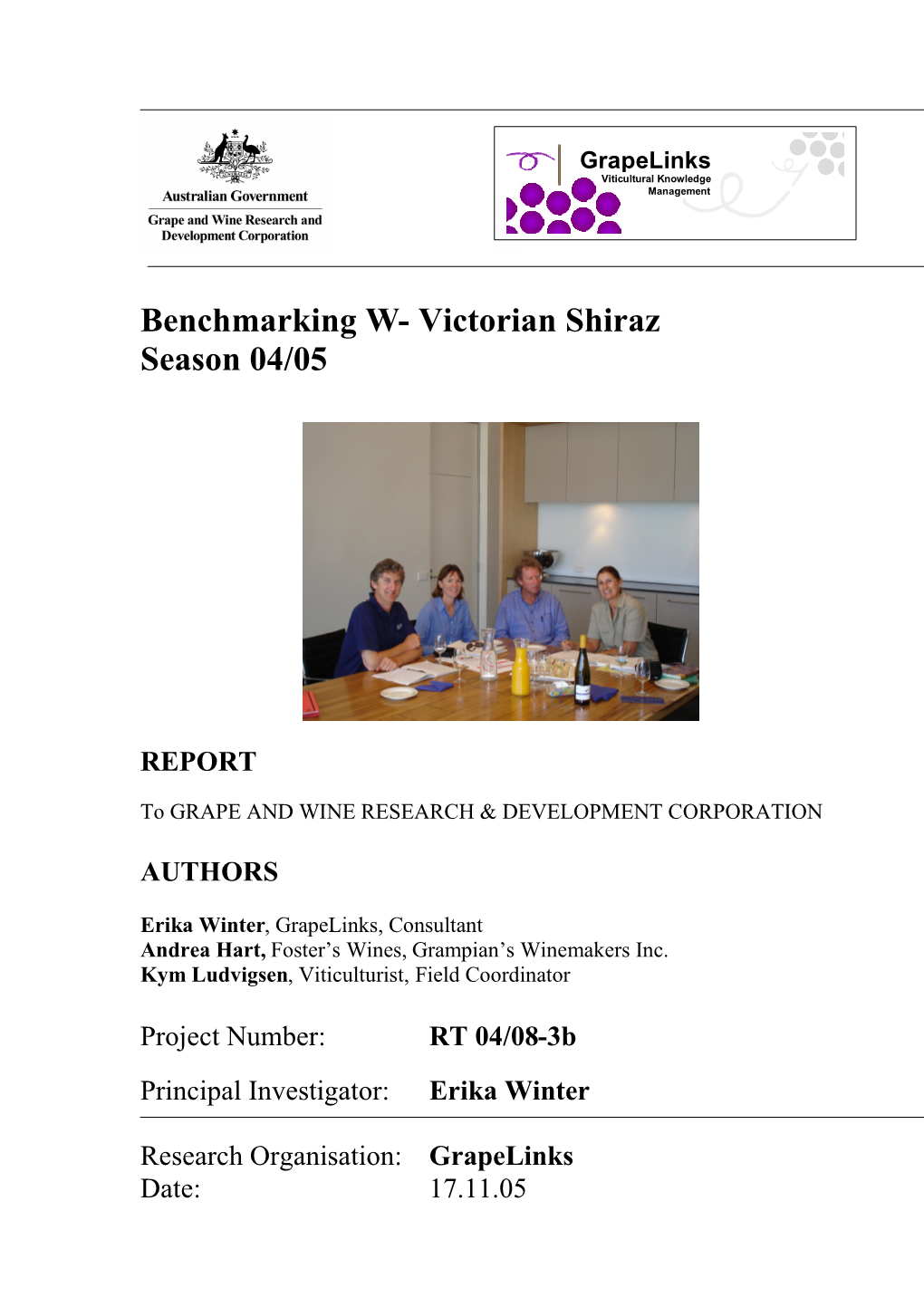 Benchmarking W- Victorian Shiraz Season 04/05