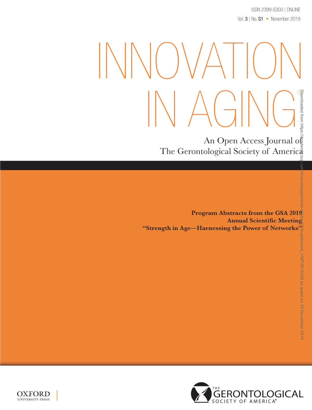 Innovation in Aging