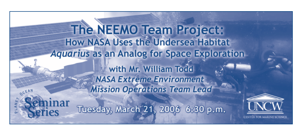 The NEEMO Team Project: How NASA Uses the Undersea Habitat Aquarius As an Analog for Space Exploration with Mr
