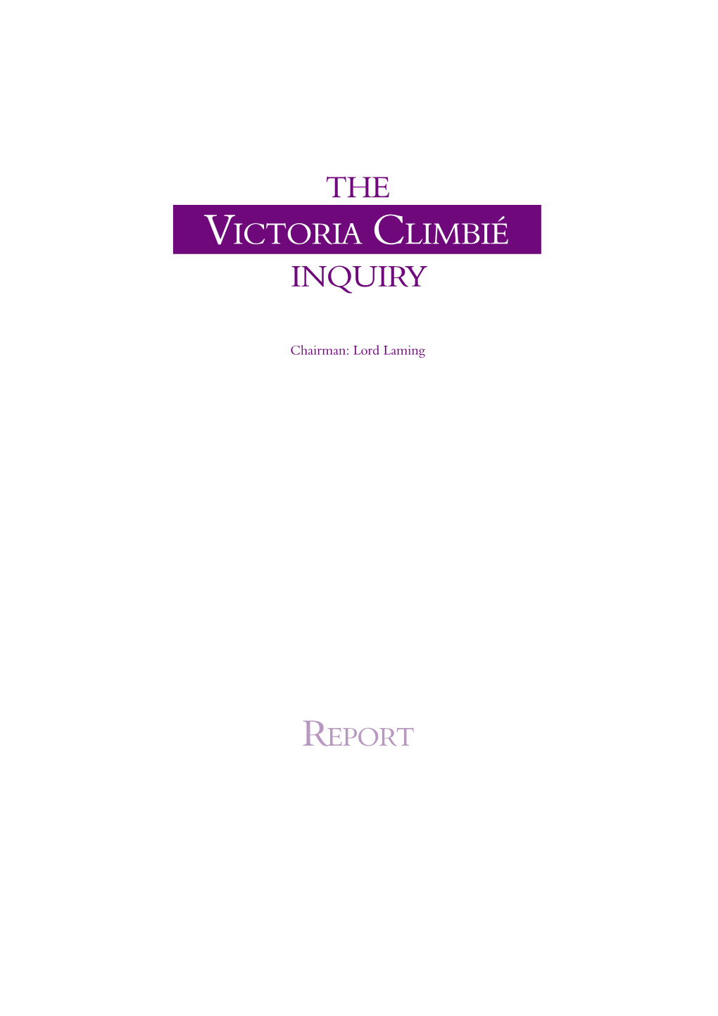 The Victoria Climbié Inquiry