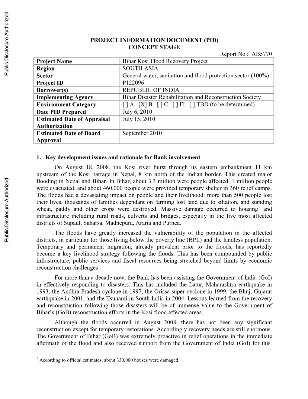 World Bank Document