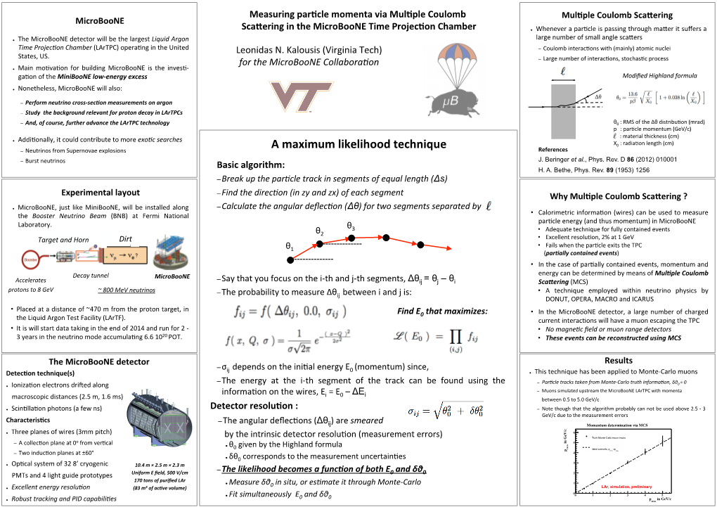 A Maximum Likelihood Technique X 0 – Neutrinos from Supernovae Explosions References – Burst Neutrinos J