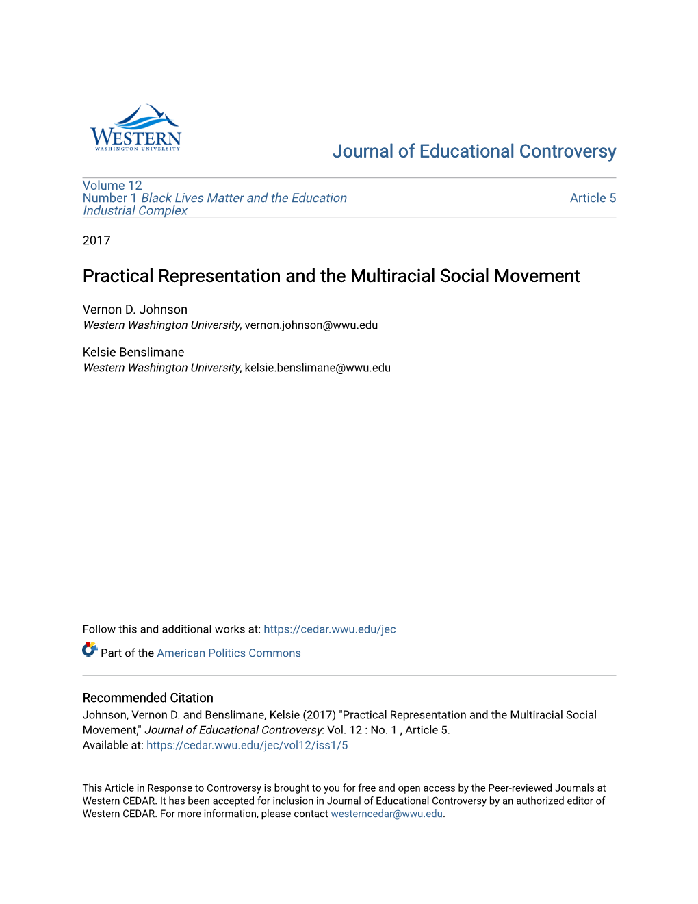 Practical Representation and the Multiracial Social Movement