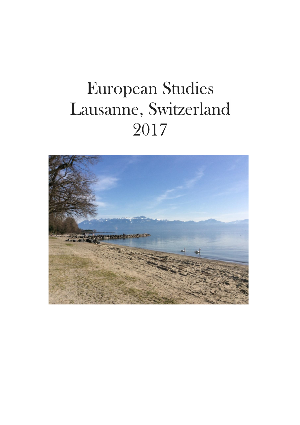 European Studies Lausanne, Switzerland 2017 Why I Chose European Studies