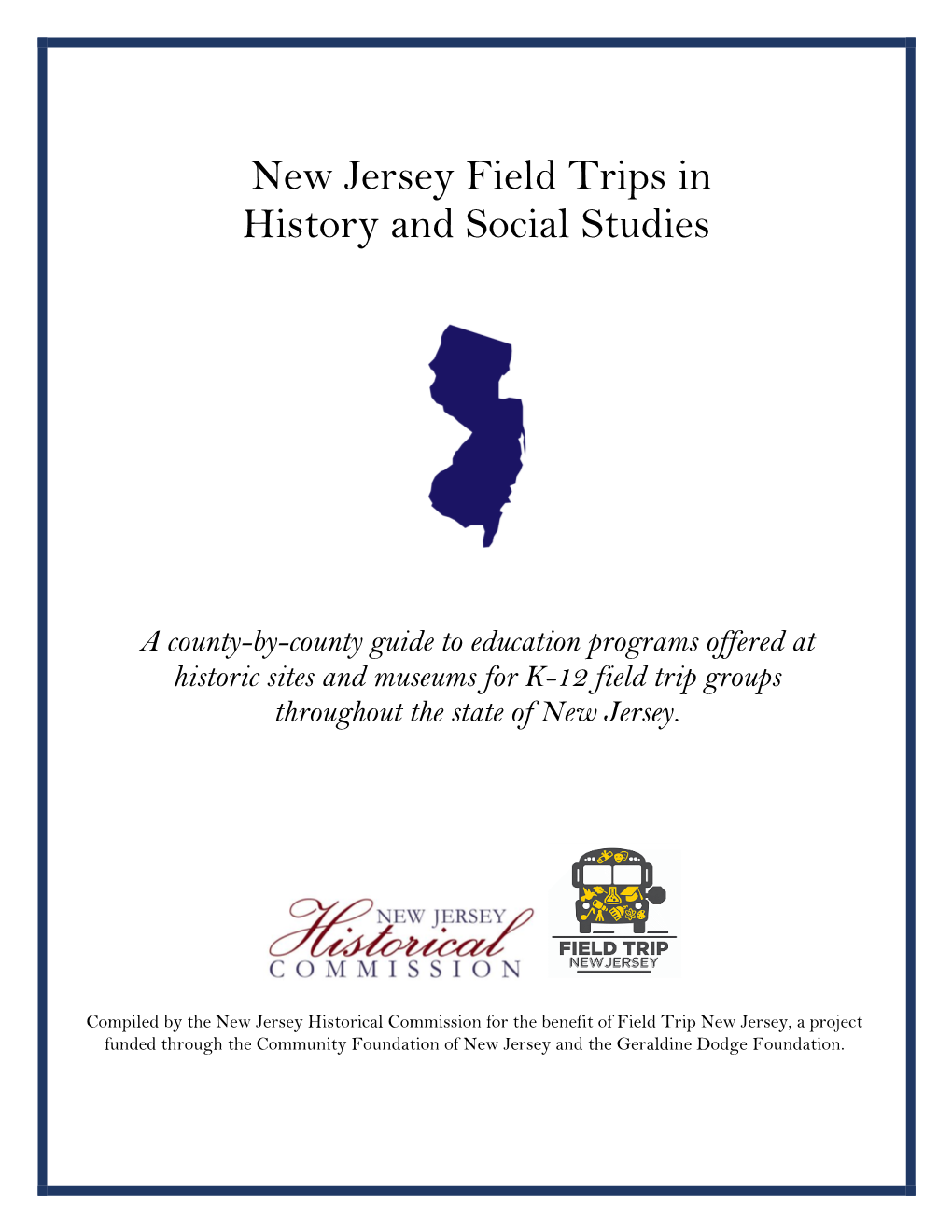 New Jersey Field Trips in History and Social Studies