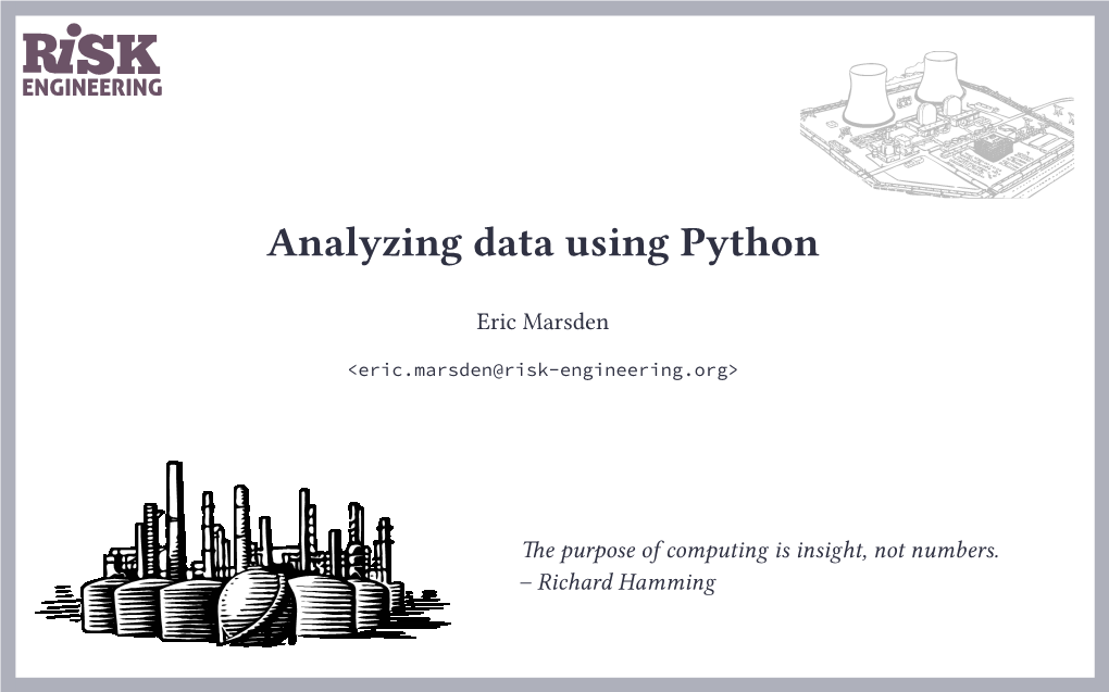 Analyzing Data Using Python