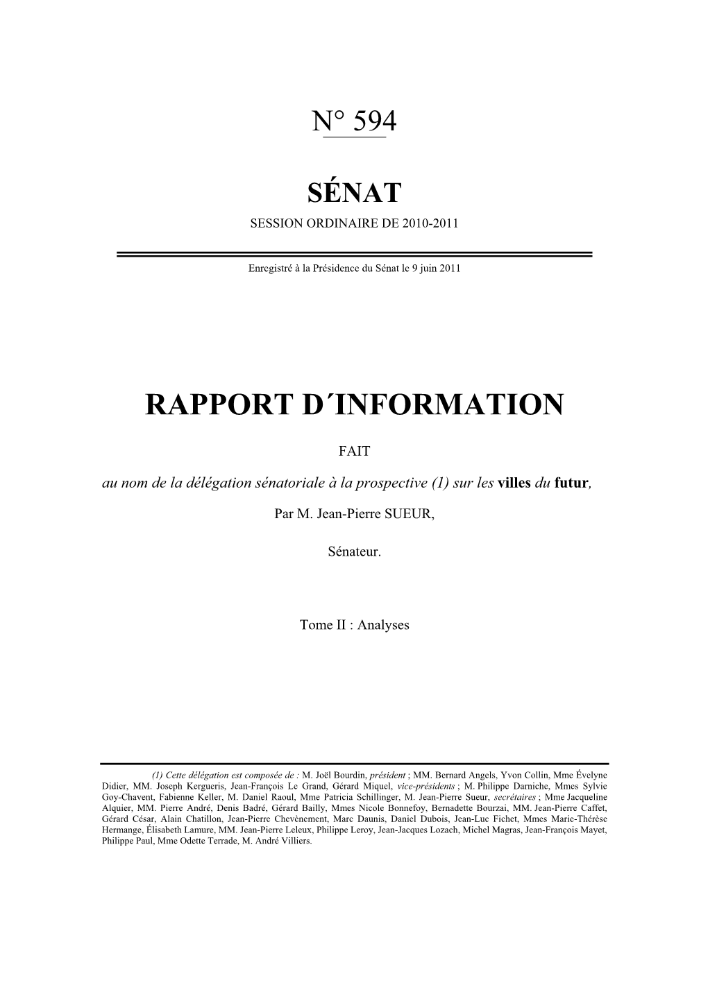 Rapport D´Information