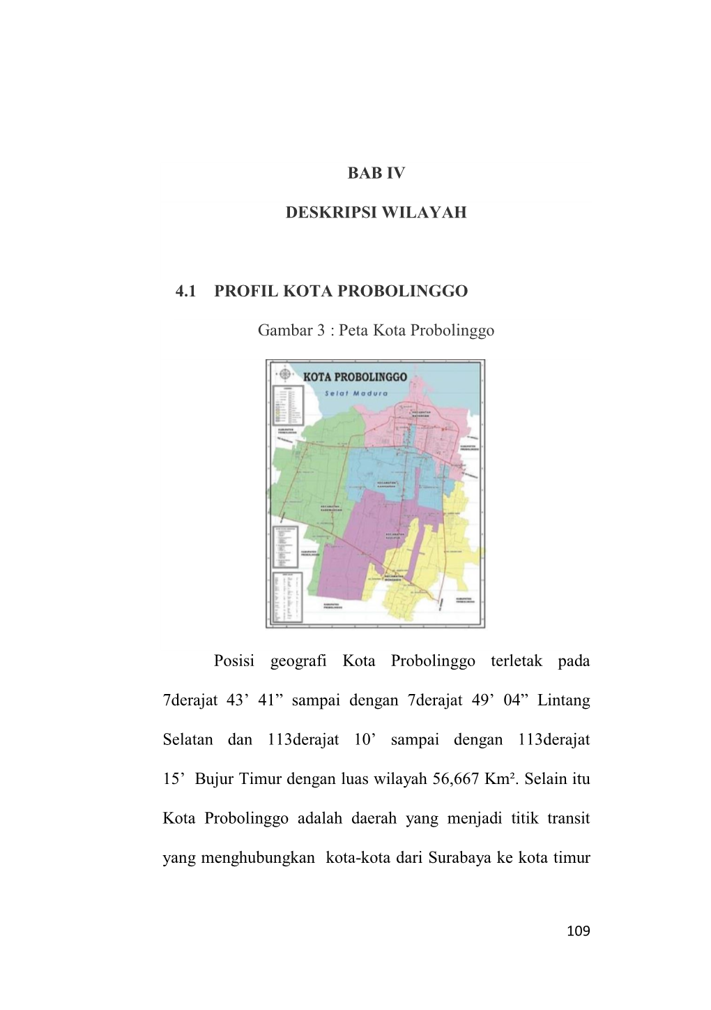 Bab Iv Deskripsi Wilayah 4.1 Profil Kota Probolinggo