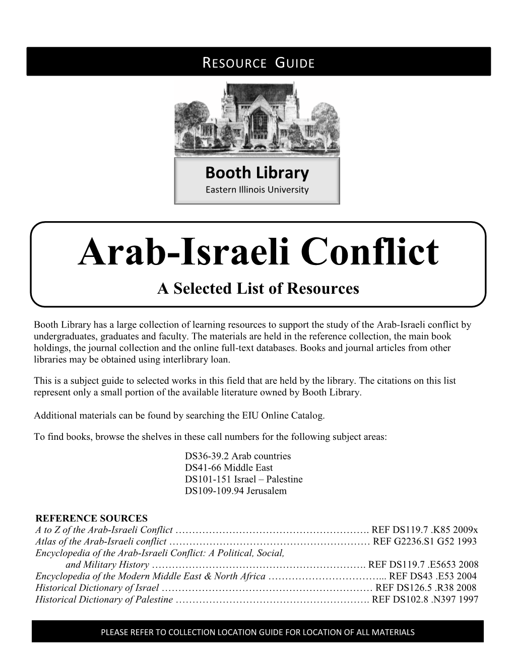 Arab-Israeli Conflict