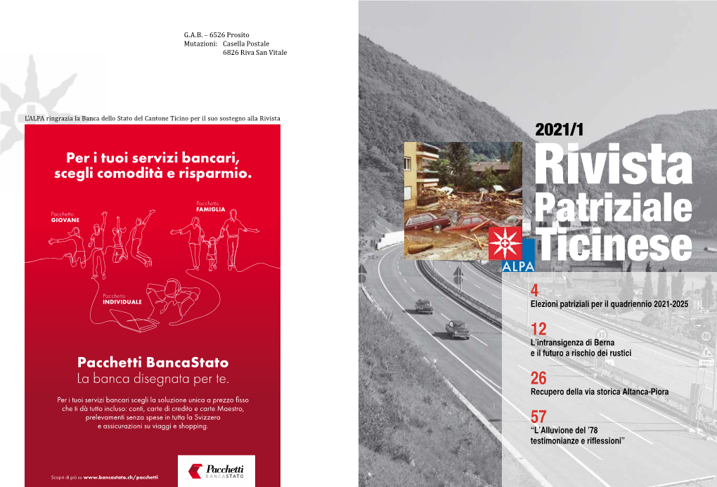 Rivista 2021/1 Per I Tuoi Servizi Bancari, Scegli Comodità E Risparmio