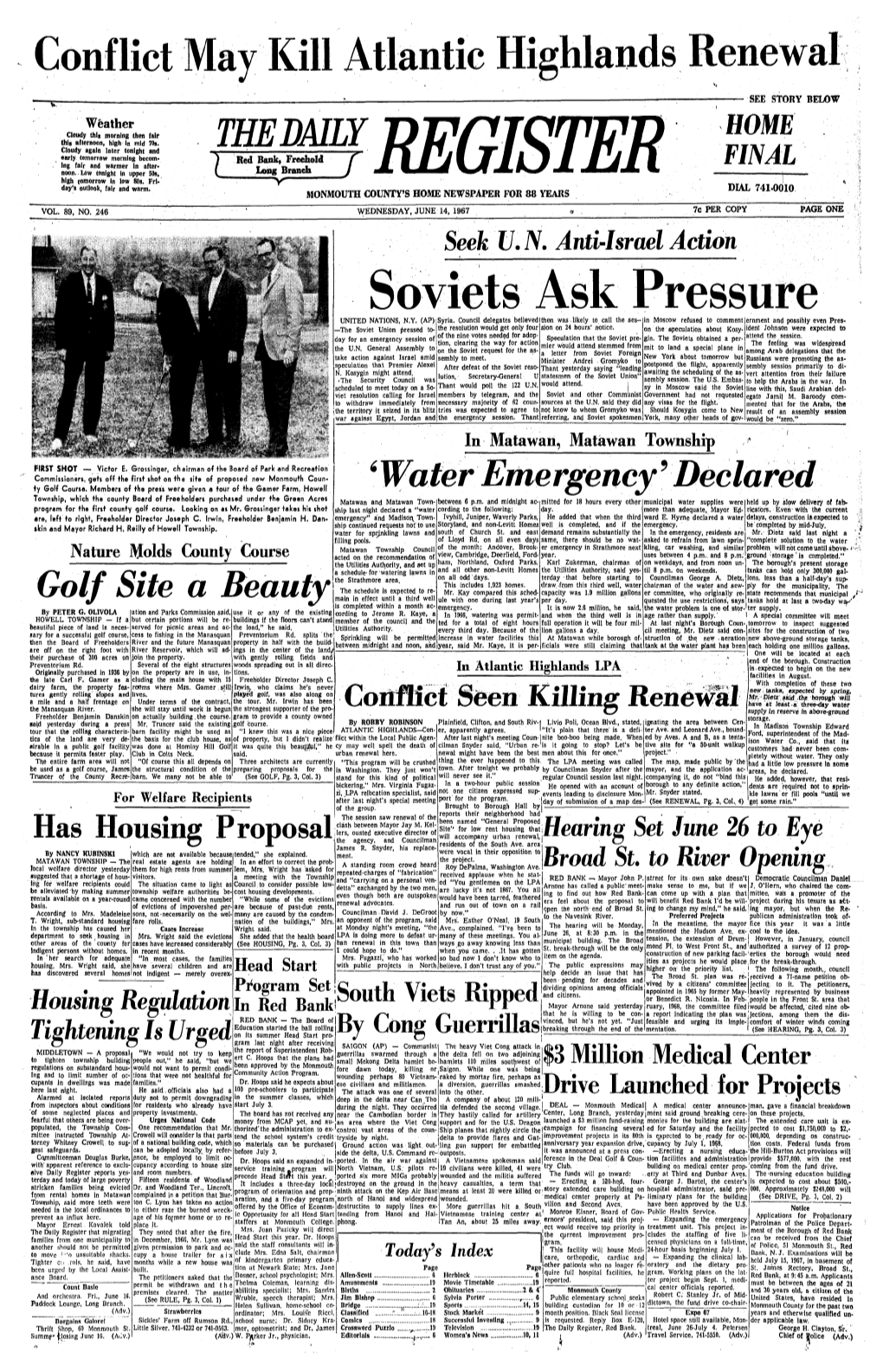 Soviets Ask Pressure UNITED NATIONS, N.Y